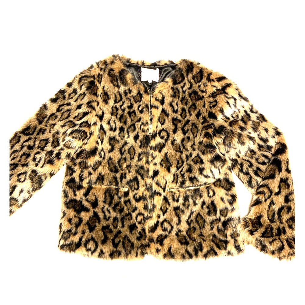Faux fur dress coat